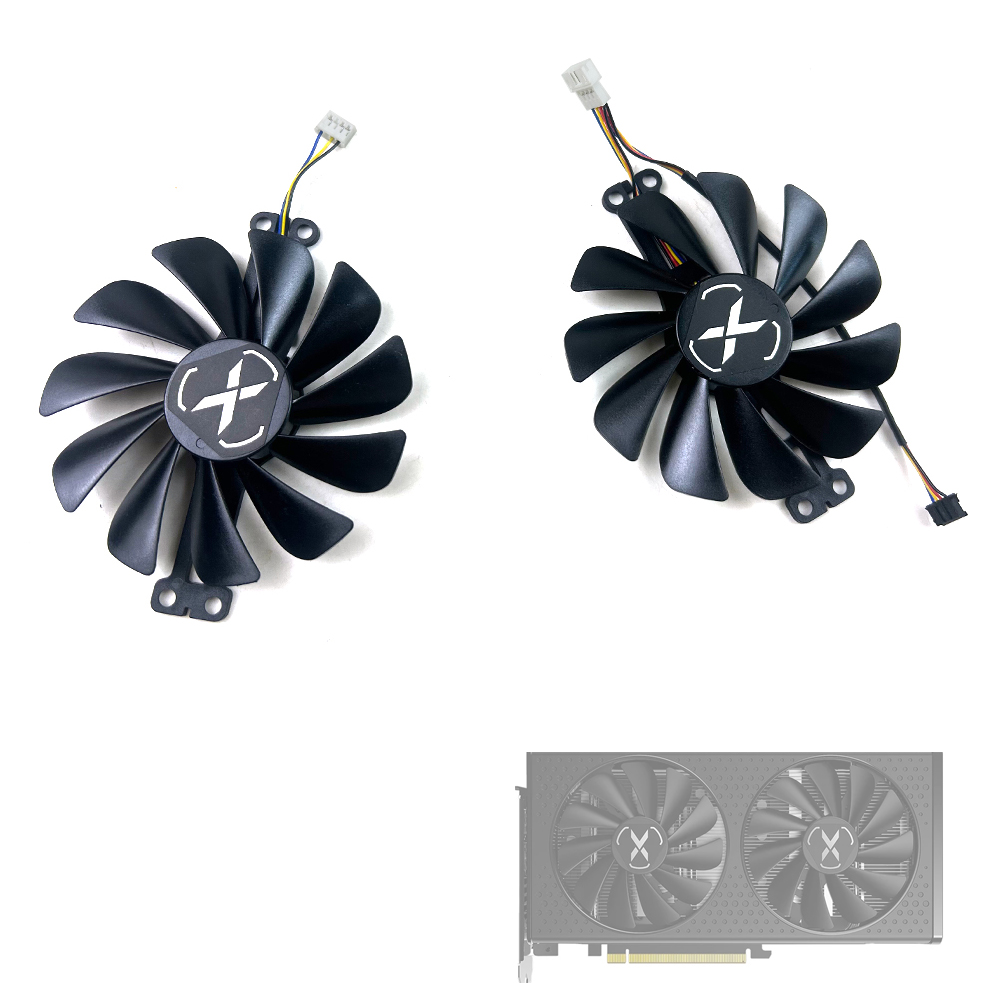 Ventilateur de refroidissement CF1010U12S FDC10U12S9-C SWFT 210 RX6600 6600XT ventilateur de carte graphique pour XFX Radeon RX 6600 XT ventilateur de carte vidéo de jeu