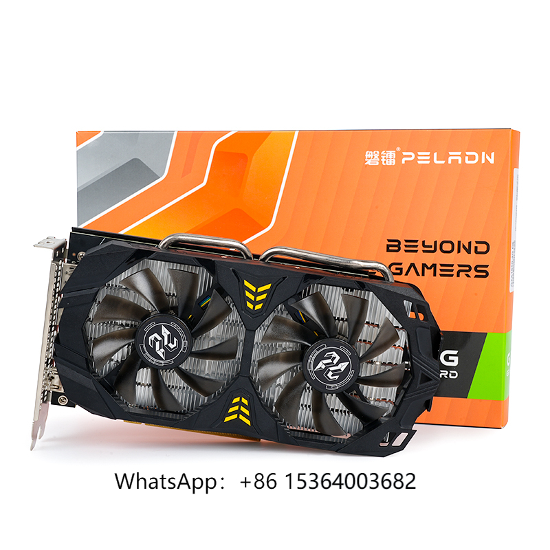 TJXL-meilleur prix AMD Radeon RX580 8GB carte graphique de jeu RX 580 GDDR5 256 bits 2048SP 6 broches double ventilateur PC carte vidéo GPU pour ordinateur de bureau