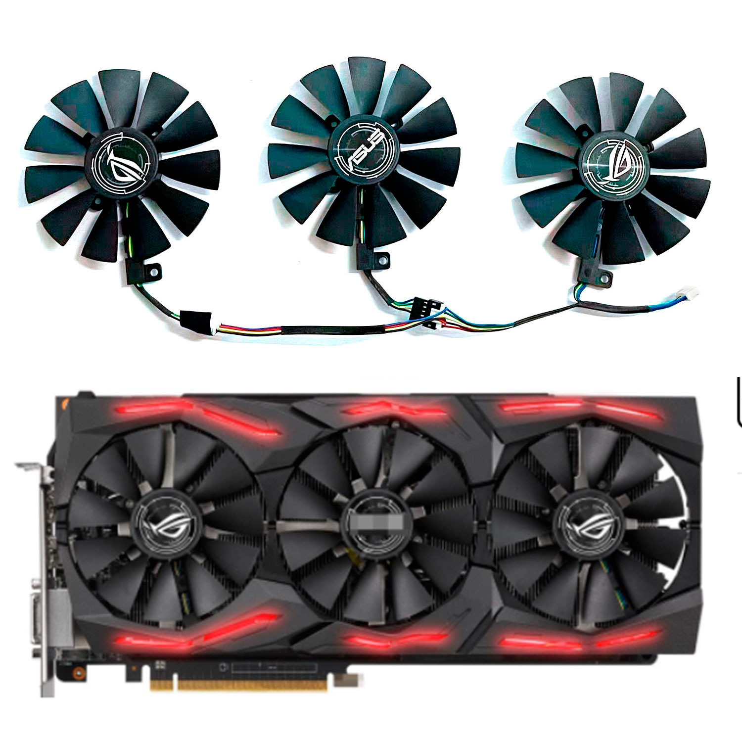 FDC10U12S9-C FDC10H12S9-C PLD09210S12HH PLD09210S12M adapté pour ASUS Radeon R9 390 RX Vega 56 Vega64 ROG STRIX GAMING