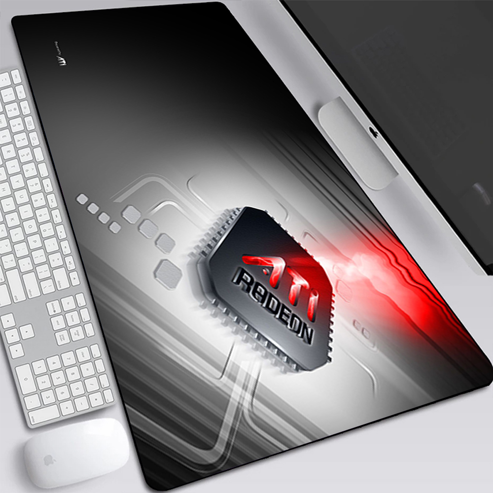 Radeon grand tapis de souris de jeu ordinateur portable tapis de souris clavier tapis de bureau PC Gamer tapis de souris XXL Silicone bureau Mausepad