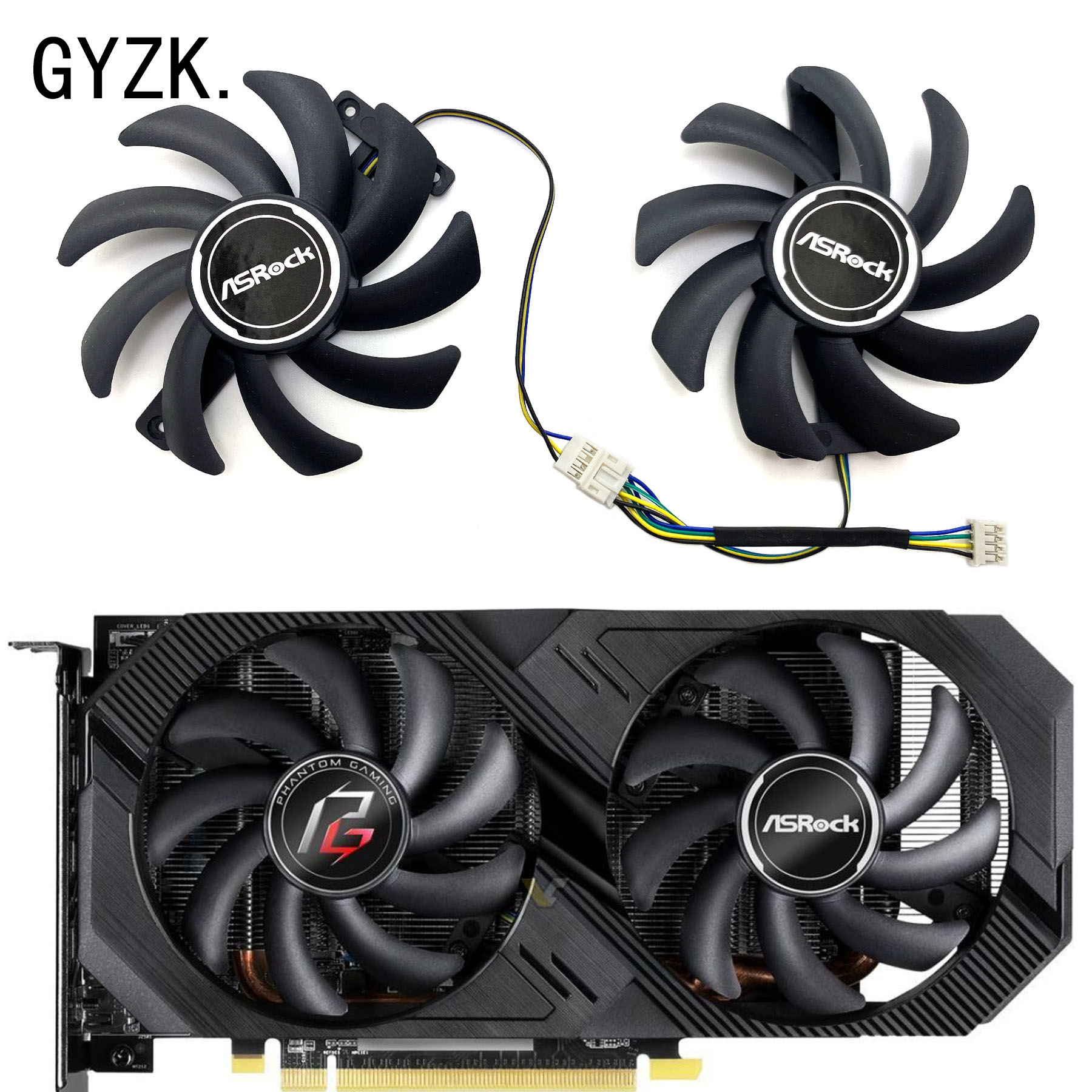 Ventilateur de remplacement pour ASROCK Radeon jas570 590 5500XT 5600XT Phantom Gaming wiches OC Fouling Card, PVA080E12R, nouveauté