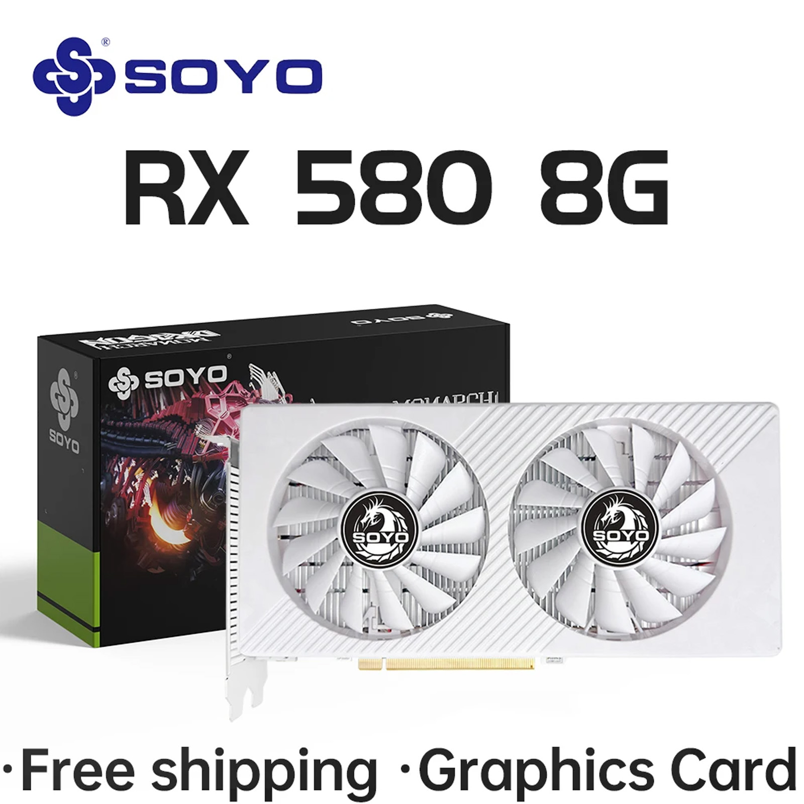 SOYO cartes graphiques Radeon RX580 8G & RX550 4G carte de jeu vidéo PCIE3.0x16 GPU composants d'ordinateur de bureau AMD RX 580 8G