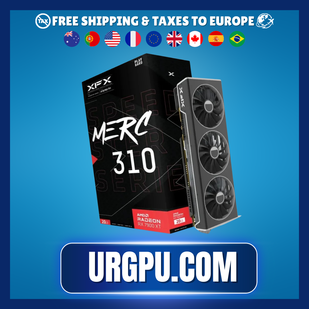 Carte graphique de jeu noire Speedster MERC310 AMD Radeon RX 7900XT d'occasion avec 20 Go GDDR6, AMD RDNA 3 RX-79TMERCB9