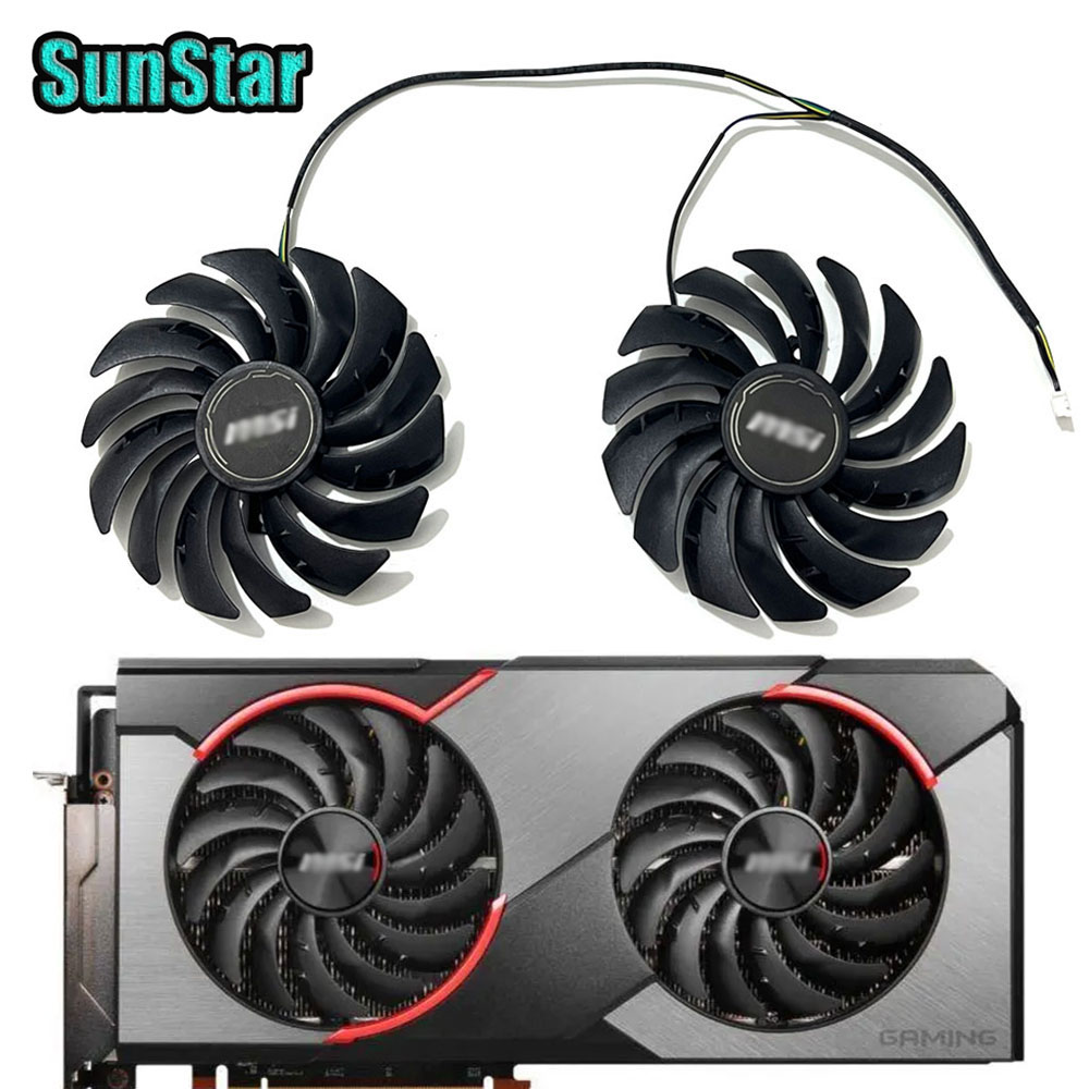 Nouveau 2 pièces 95MM PLD10010S12HH ventilateur de refroidissement de carte graphique pour MSI Radeon RX 5700XT RX 5600XT GAMING X GPU refroidisseur ventilateur de remplacement