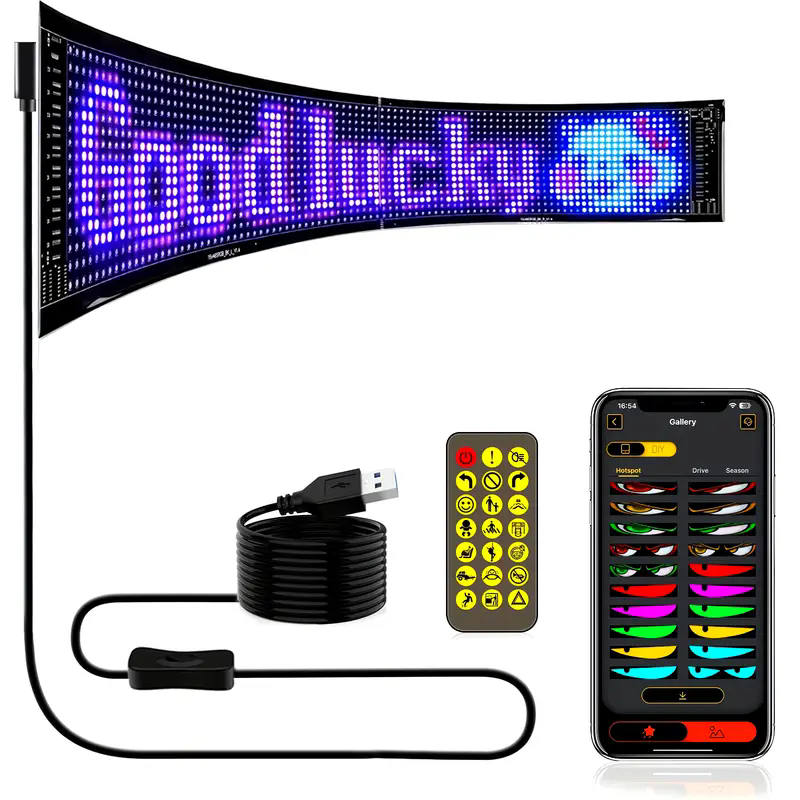 LED matrice Pixel panneau lumineux Bluetooth App 5V USB contr
