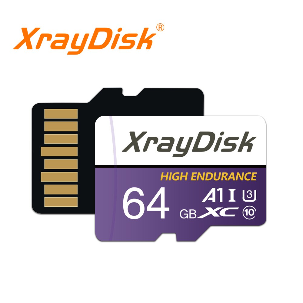 Xraydisk TF Carte 64G 128GB 256GB Carte Mémoire Haute Vitesse Avec Adaptateur A1 U3 Classe 10 V30 Pour Téléphone/Caméra/Dash