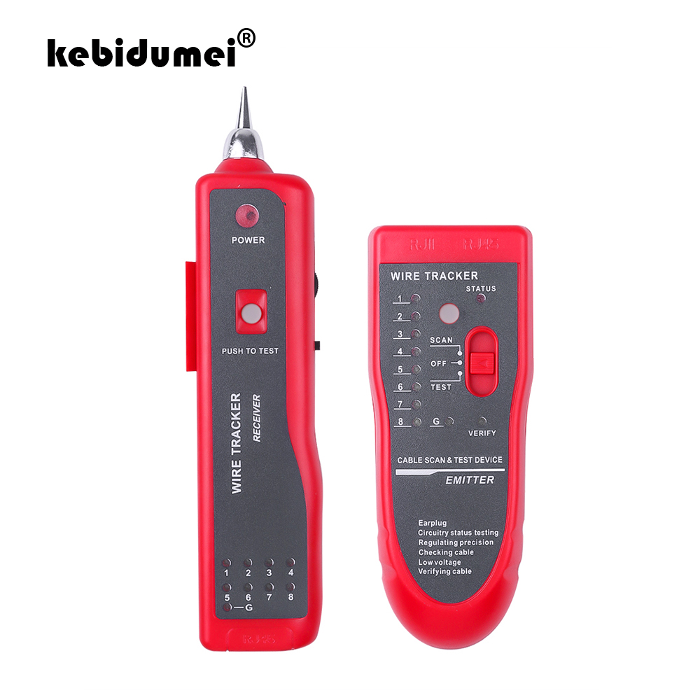 Kebidumei – testeur de câbles réseau Ethernet LAN, RJ11 RJ45 Cat5 Cat6, traceur de fil téléphonique, détecteur de Toner, détecteur de ligne