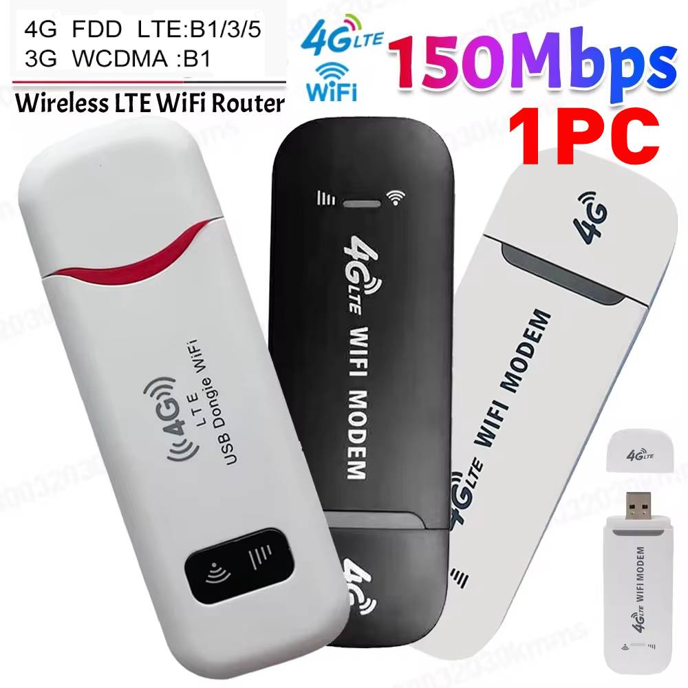 Dongle USB sans fil 4G LTE, haut débit Mobile, 150Mbps, Modem Stick, carte Sim 4G, routeur sans fil, adaptateur WiFi sans fil pour le bureau et la maison