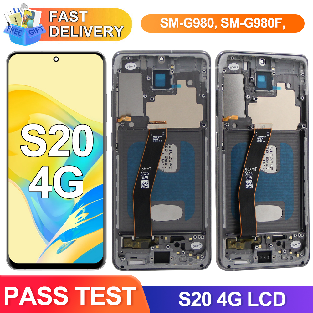 S20 4G pour Samsung pour S20 4G SM-G980 SM-G980F SM-G980F/DS LCD écran tactile numériseur assemblée pièces de réparation testées
