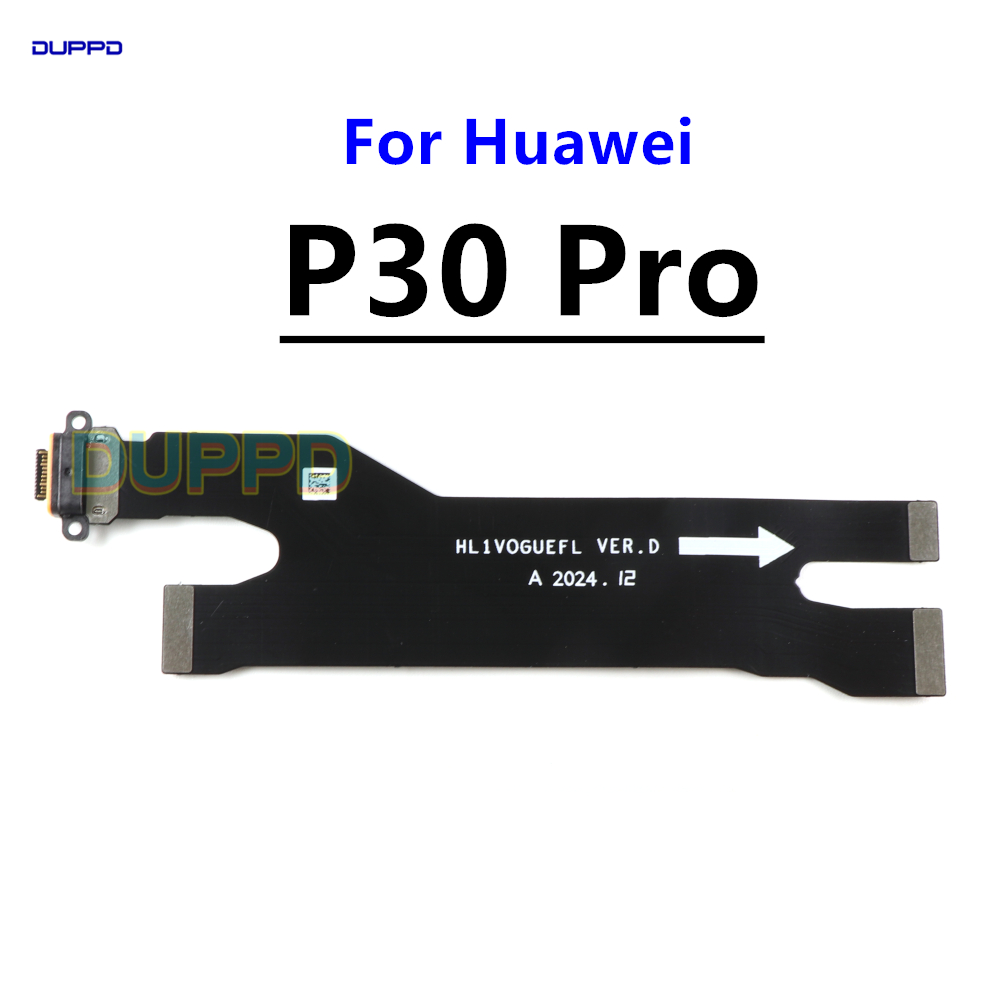 Carte lecteur de carte SIM pour Huawei P30 Pro, haut-parleur, sonnerie, écouteurs, Volume d'alimentation, Port de chargement USB type-c, câble flexible