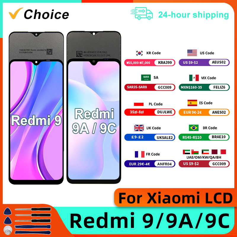 Pour Xiaomi Redmi 9 9A 9C LCD écran tactile numériseur pour Redmi M2004J19AG M2004J19C assemblage pièces de rechange