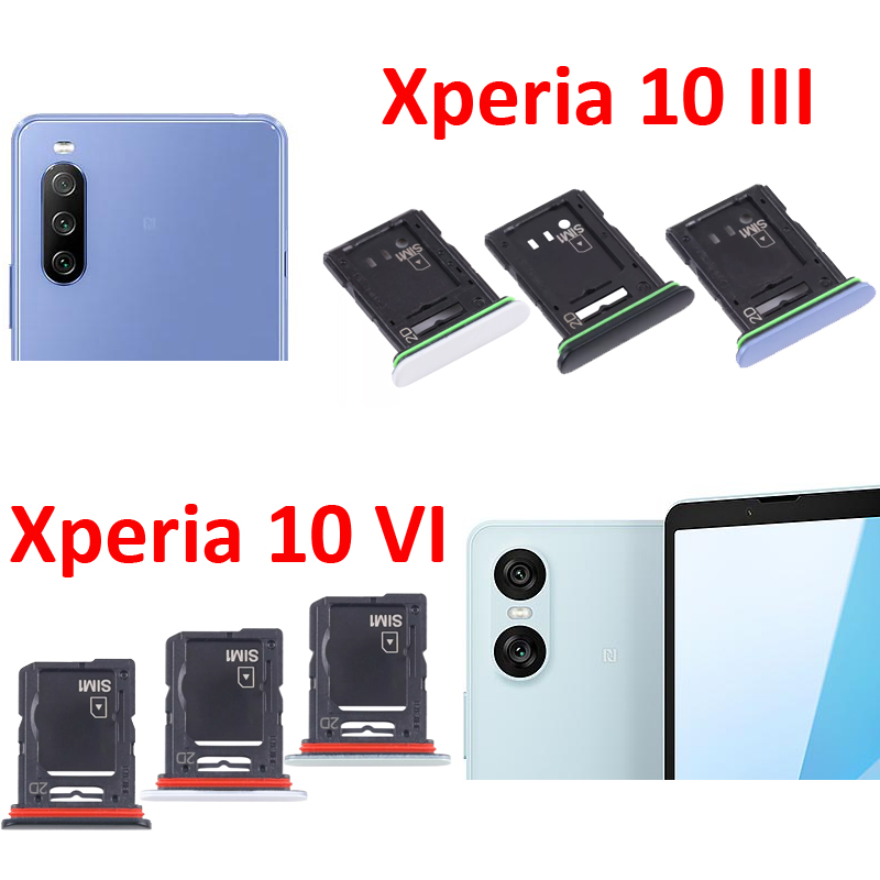 Plateaux de carte SIM SD pour téléphone, pour SONY Xperia 10 III, support de fente de puce SIM, poche de tiroir pour Xperia 10 VI