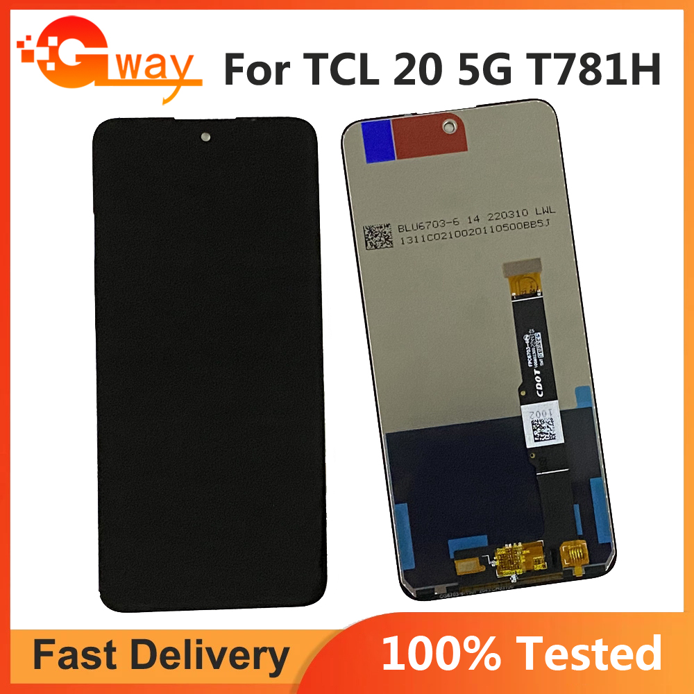 100% testé pour TCL 20 5G T781 T781K T781H LCD écran tactile numériseur assemblée pièces de réparation remplacement LCD