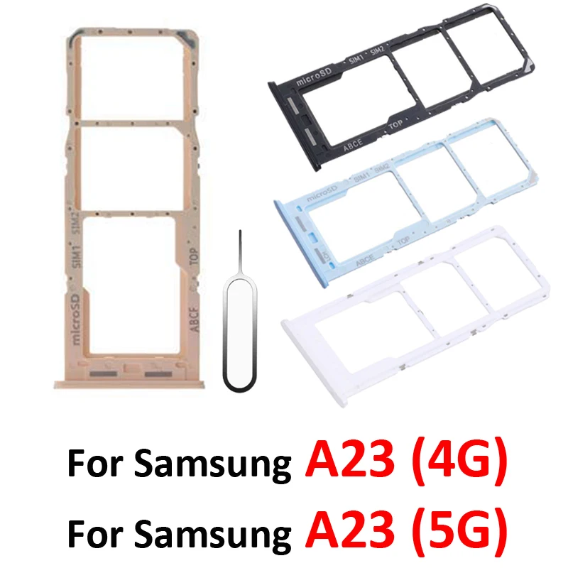 Plateau de carte Sim pour Samsung A23 4G 5G A235 A235F A235M A236 A236B, support de tiroir pour carte Micro SD avec puce SIM pour téléphone