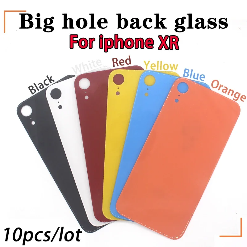 10 pièces/lot pour iPhone 8 8Plus XS Max XR verre arrière SE2 SE3 couvercle de batterie couleur originale coque arrière grand trou verre arrière