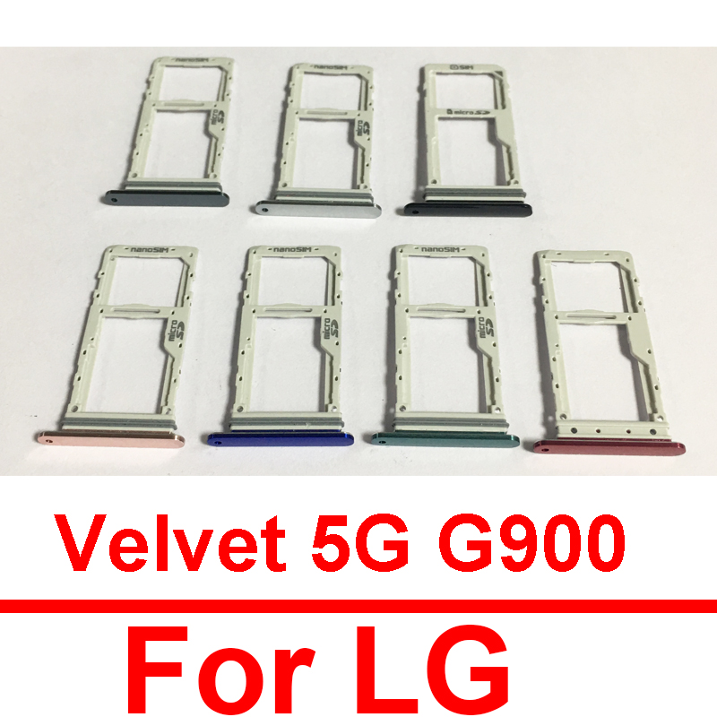 Support de carte SIM pour LG Velvet 5G G900, pièces de rechange, fente, prise, câble flexible