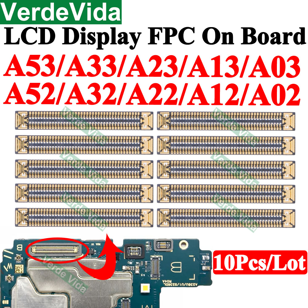 Connecteur FPC flexible pour écran d'affichage LCD, 10 pièces, pour Samsung Galaxy A536 A336 A235 A525 A526 A325 A125 A52s A528 A12s A02s A12 78 broches