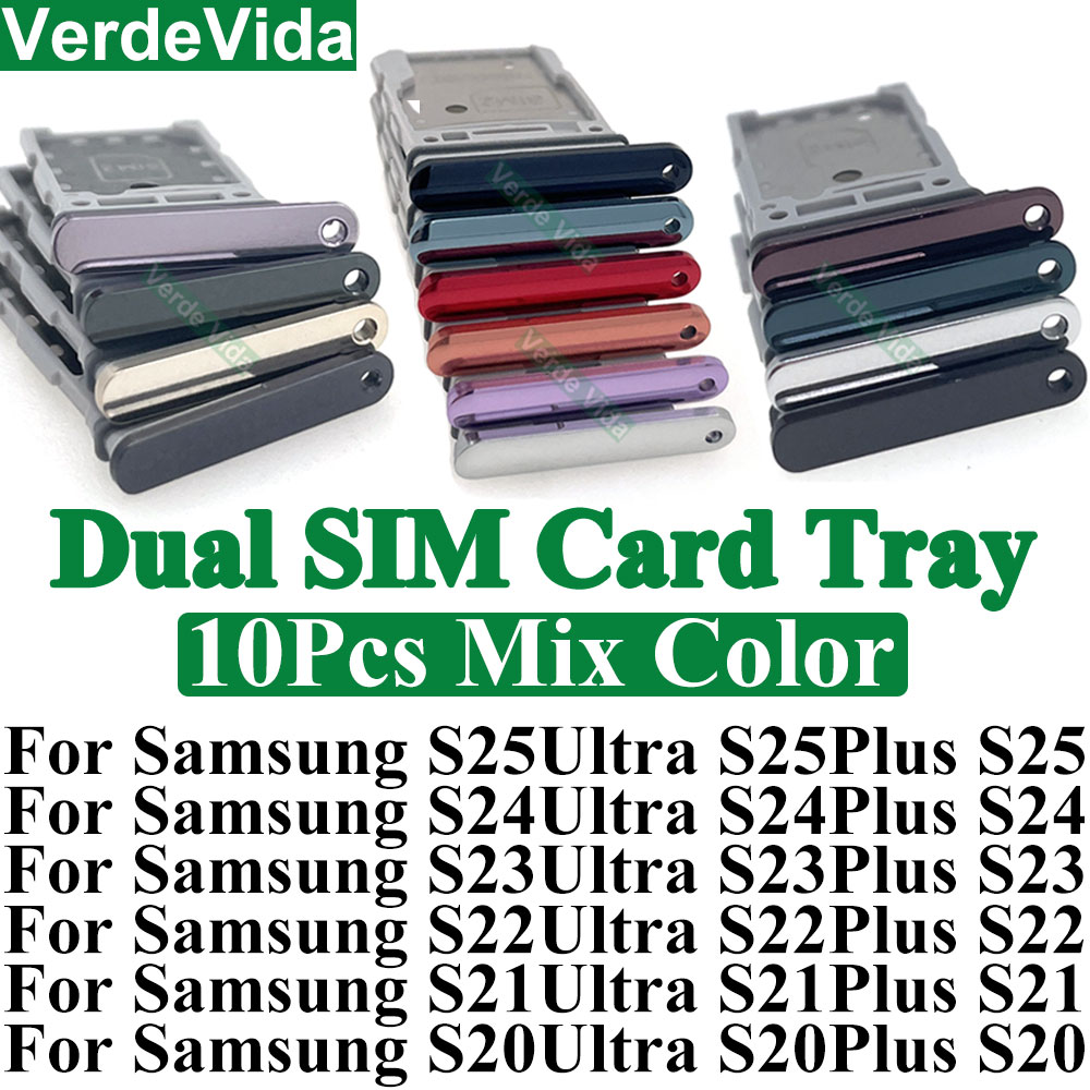 Support de plateau de carte Sim, 10 pièces, pour Samsung Galaxy S25 S24 S23 Ultra S22 S21 S20 Plus S23FE S20FE, support de fente de puce SIM, prise adaptateur