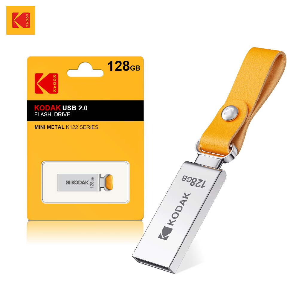 KODAK Mini clé USB clé USB clé USB U disque clé mémoire 128GB 64GB 32GB clé de stockage USB pour PC avec bracelet en cuir cadeau