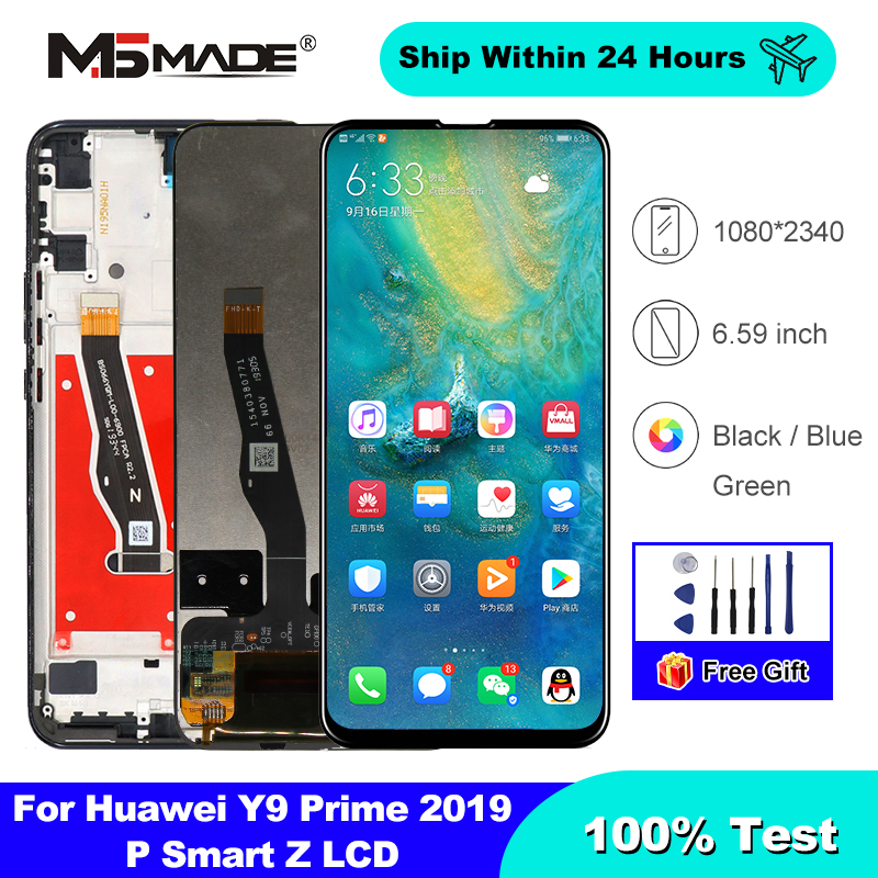 6.59 "pour Huawei P Smart Z LCD Y9 Prime 2019 affichage STK-LX1 LCD écran tactile numériseur pièces de rechange pour P Smart Z affichage