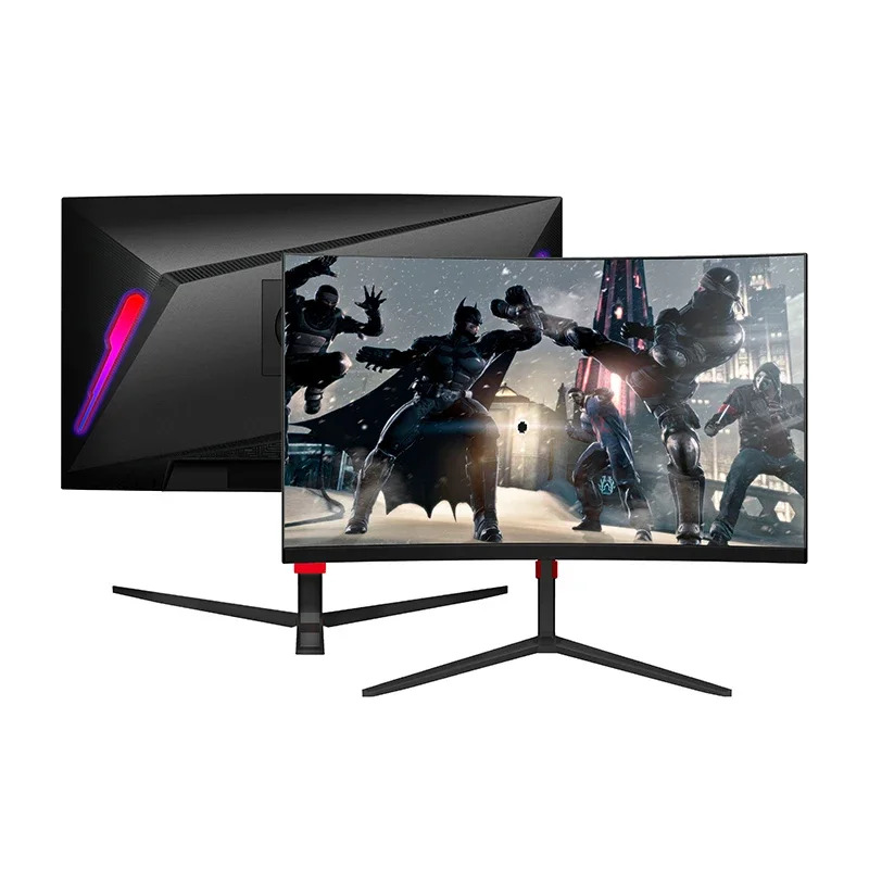 2024 nouveau Design écran Pc coloré 27 pouces FHD 1920*1080p RGB moniteur LCD 180Hz écran incurvé de jeu complet LED de bureau