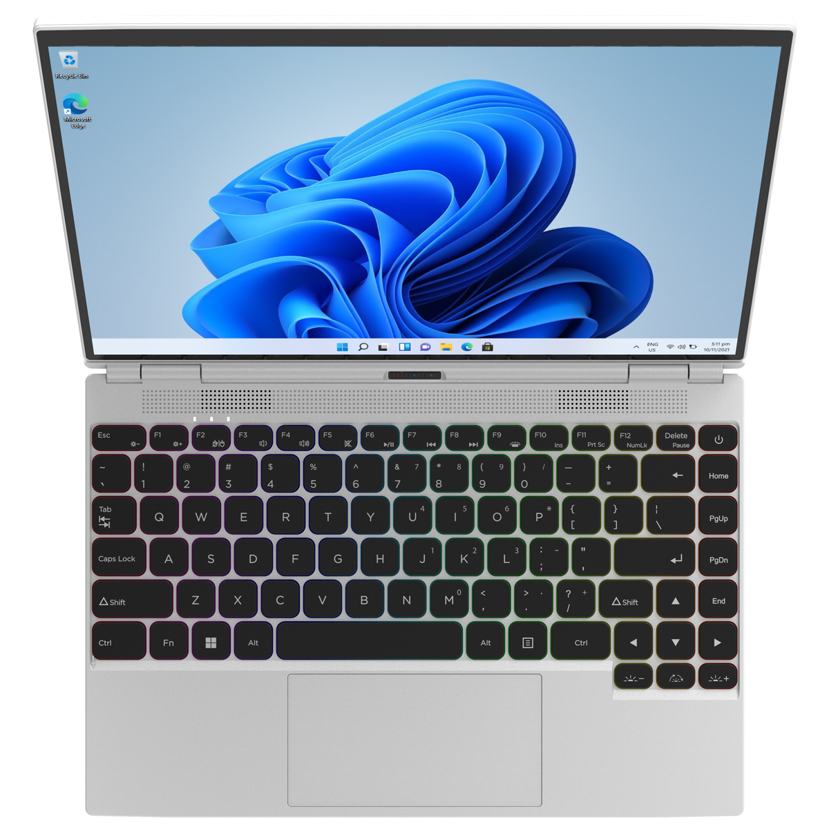 Ordinateur Portable Face ID 14 pouces, rotation à 360 degrés, écran tactile IPS, 16 go de RAM, 32 go Intel 12e N95, Windows 11 Pro, clavier RGB
