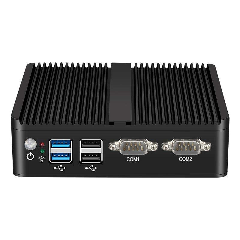 Mini PC sans ventilateur IPC Intel Celeron J6412 double Gigabit Ethernet 2x RS232 HDMI VGA mPICE WiFi 4G LTE 4x USB prise en charge Windows Linux