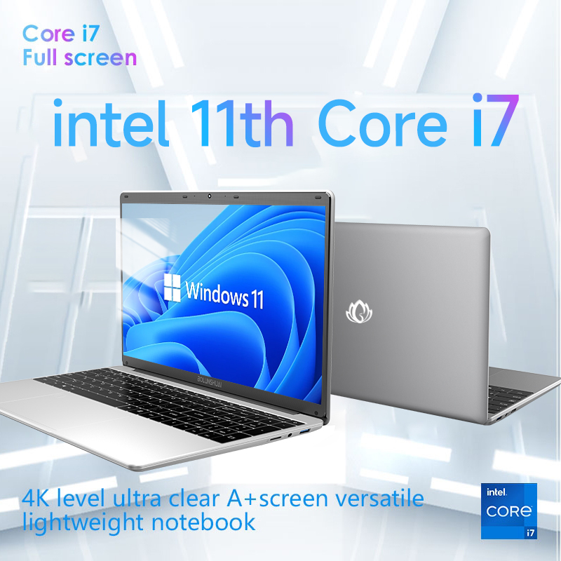 BOLUNSHUAI-Ordinateur portable 15.6 pouces, processeur Intel N95 ou i7, 16 Go de RAM, 1 To de SSD, résolution Full HD, bon marché