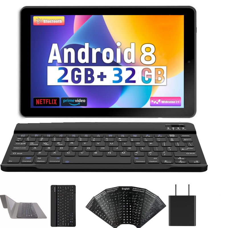 Tablette PC 10.1 pouces 6103, 2 go de RAM ROM, 32 go de ROM, écran IPS 1024x600, Android 8.0, CPU MT8127, double caméra, WIFI, Quad Core, HDMI-Co